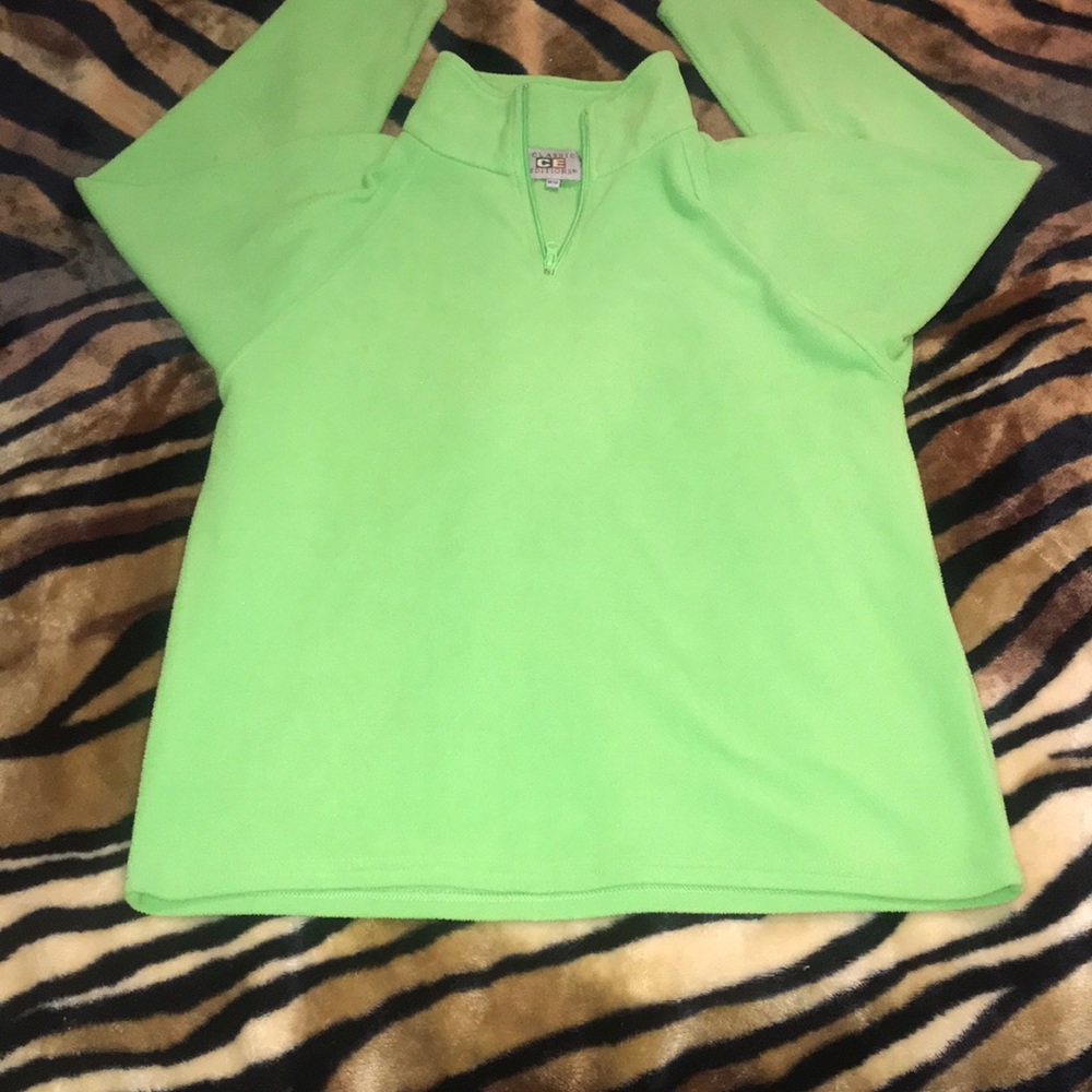 Lime green turtle neck sweater